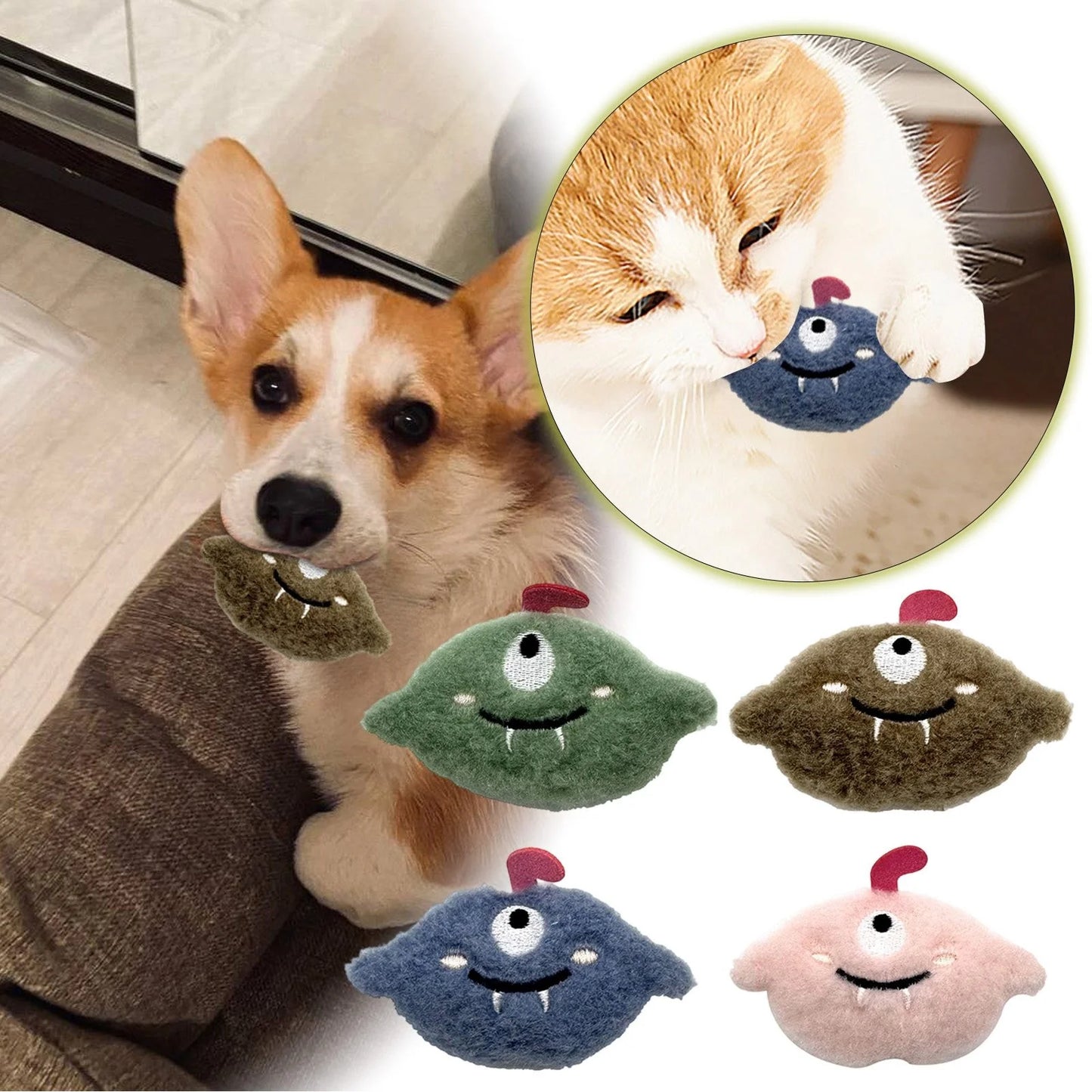 Pet Toys Enrichment Toy for Cats and Dogs - Interactive Chew Plaything with Squeak and Dancey Design to Stimulate Minds and Comfort