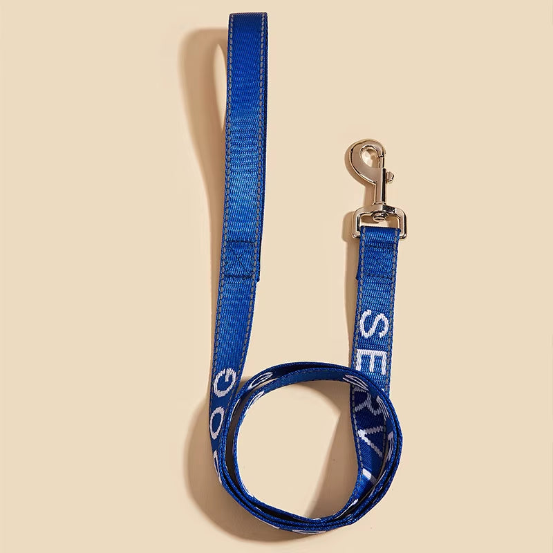 2.5*120Cm Service Dog Leash with Neoprene Handle, Animal Support, Embroidery Letter, Reflective Dog Lead