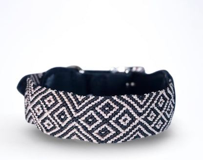 Premium Leather Dog Collar - Adjustable Handcrafted Collar for Small to Large Dogs (Blue/Green, L)