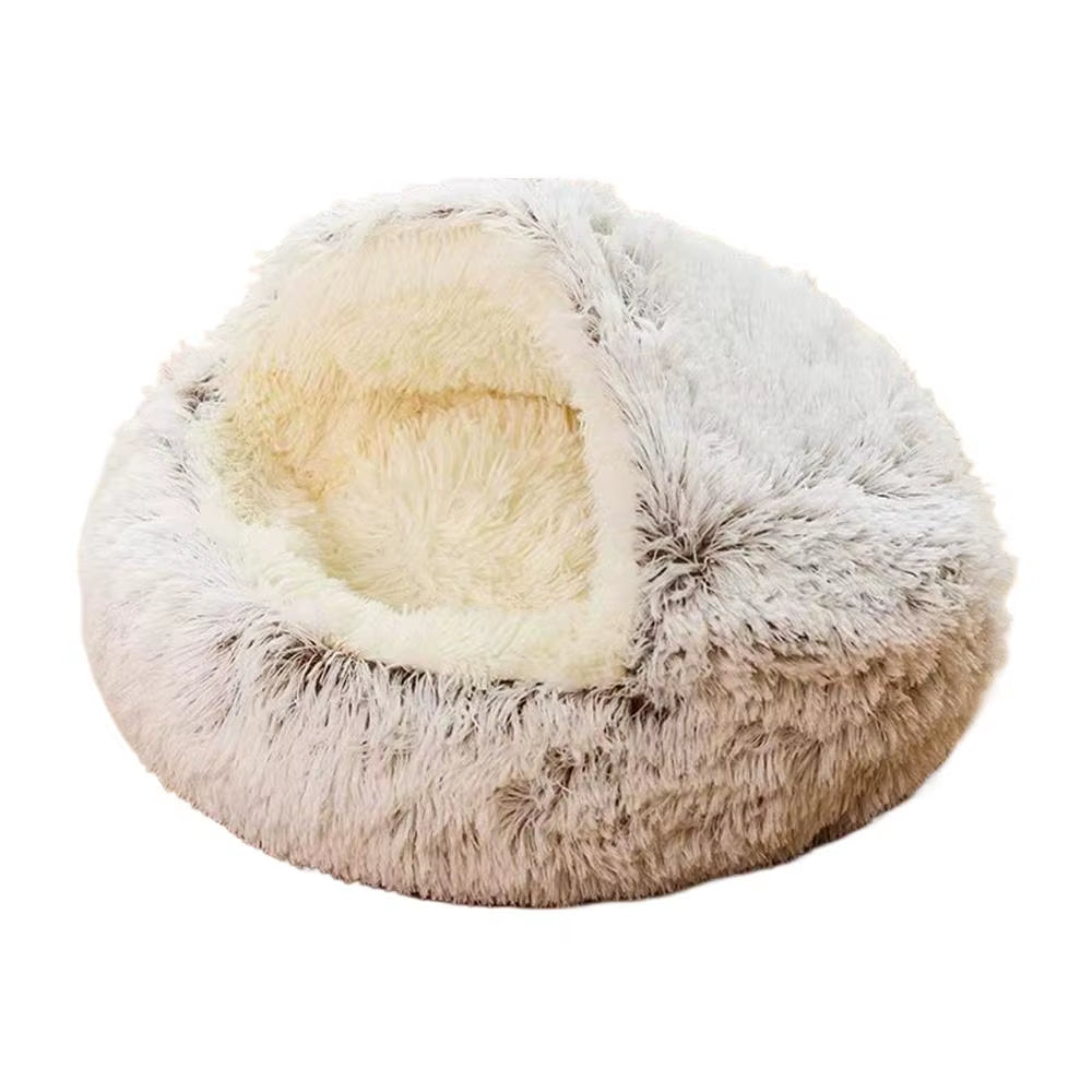 Winter Plush Pet Cat Bed round Cat Cushion Cat House Warm Cats Basket Pet Sleep Bag Kitten Nest Kennel for Pet Dog Cats