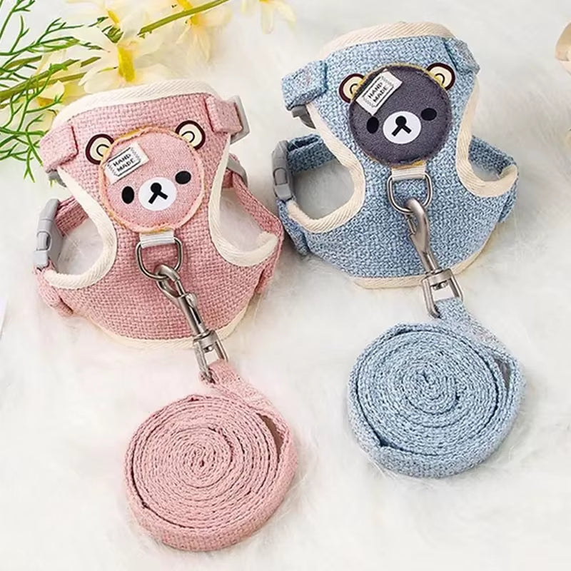 Kittens Harness Pet Collar Supplies for Cats Small Breeds Products Pets Collars Kitten Products Pet Puppy Harness Things