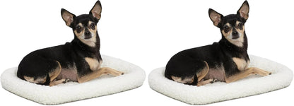 Cozy Gray Faux Fur Bolster Dog Bed - Ultra-Soft, Machine Washable, Perfect for XXS Dogs and Cats in 18-Inch Crates and Carriers
