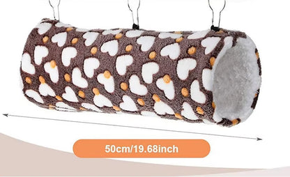Small Animal Guinea Pig Rat Hammock Hanging Tunnel and Soft Bed Mat for Squirrel Hamster Hideout Cage Accessories