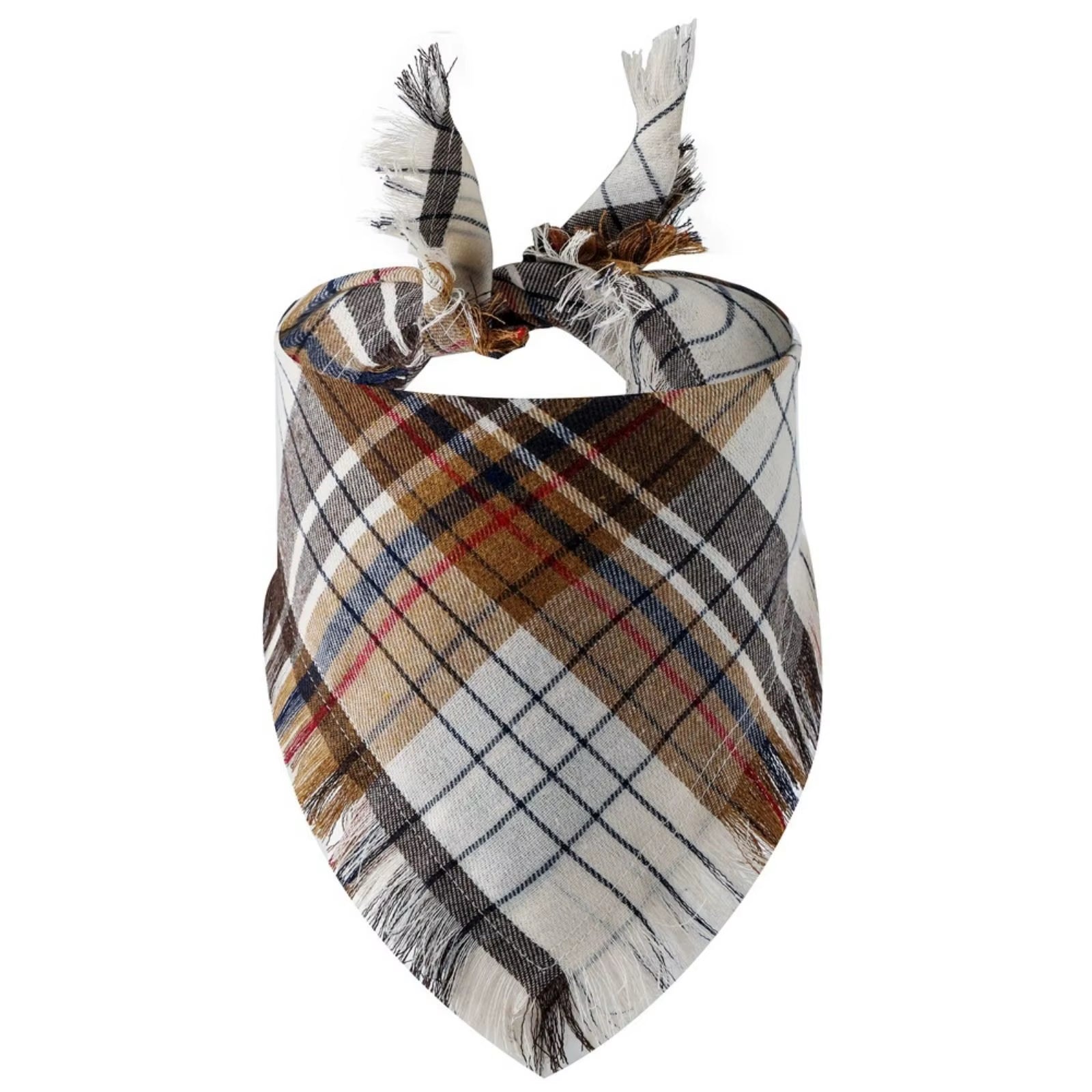 Plaid Tassel Dog Bandana Pet Triangular Scarf Pet Dog Cat Scarf Dog Supplies Photo Prop Stuff Bib Cat Puppy Accessories