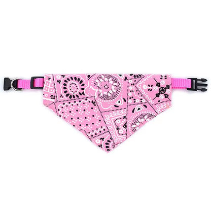Cat Collar Lovely Adjustable Dog Cat Necktie Pet Triangular Saliva Tie Scarf Dog Bandana Collar