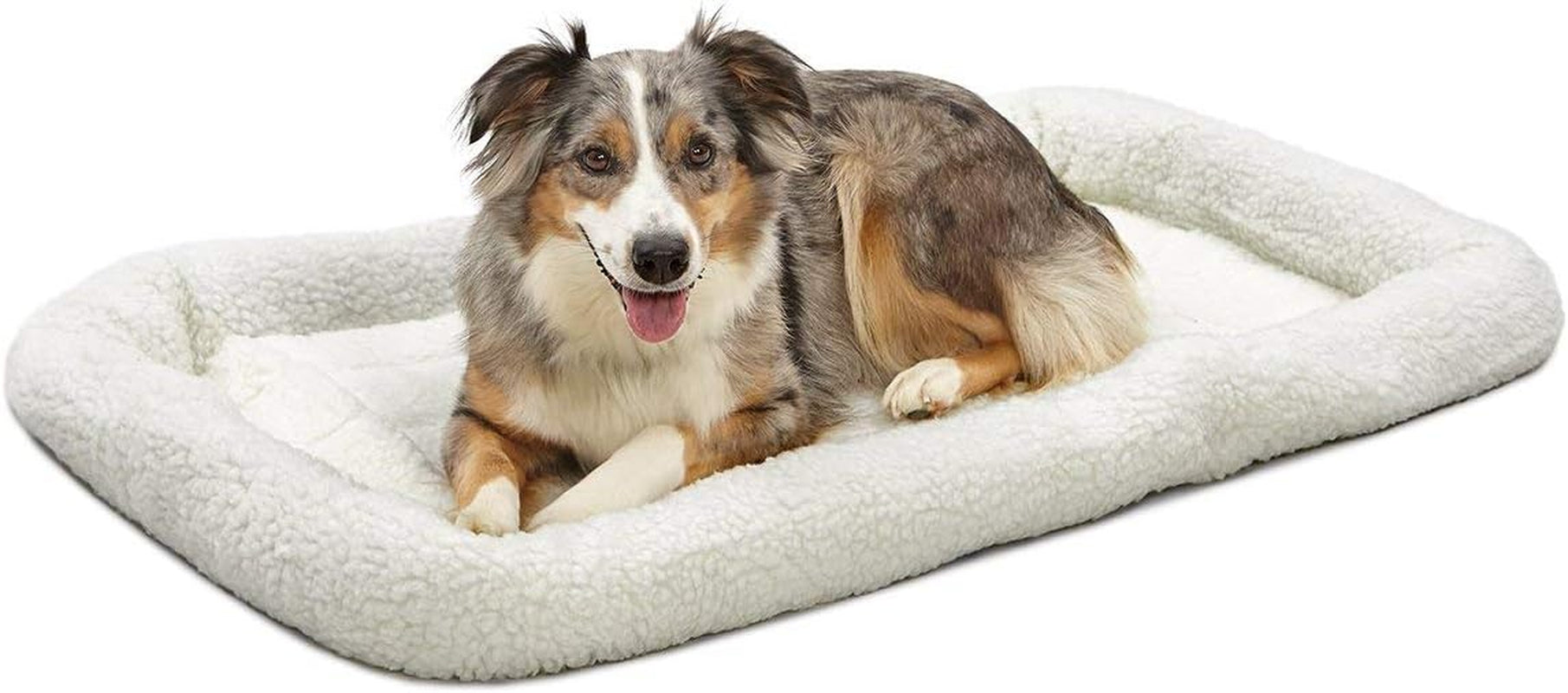 Cozy Gray Faux Fur Bolster Dog Bed - Ultra-Soft, Machine Washable, Perfect for XXS Dogs and Cats in 18-Inch Crates and Carriers