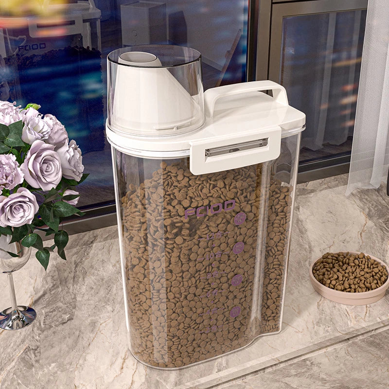 Sealed Cat Food Storage Bucket Vacuum Preservation Tank for Dog Food Moisture-Proof and Dehumidifying Pet Dog Snack Storage Box