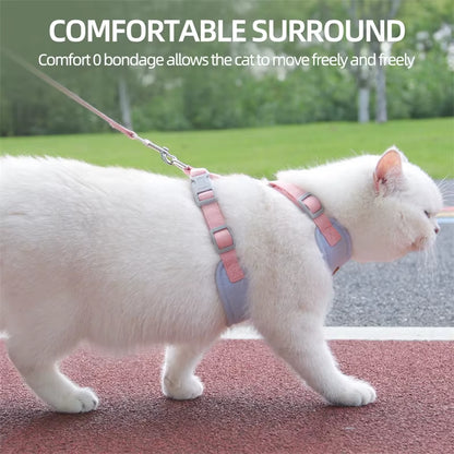 Cozy Soft Cat Harness and Leash for Walking Adjustable Pet Harnesses for Cats Gotas Katten Kleding Kitten Mascotas Accessories
