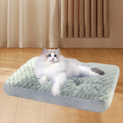 Orthopedic Pet Bed for Dogs and Cats with Thick Padding and Removable Cover,All-Season Comfort Sleeping Mat for Small Medium Pets,Non-Slip Bottom and Breathable Fabric for Home Use