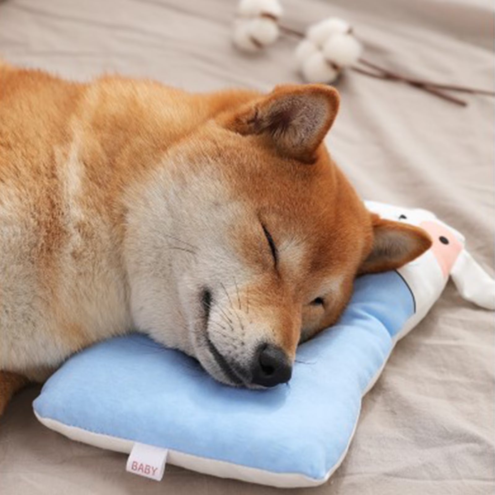 Pet Soothing Pillow | Dog Sleep Aid | Machine Washable Comfort Cushion for All Seasons