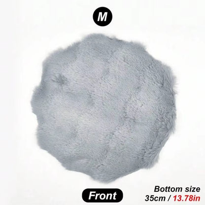 Winter Plush Cat Bed Mat round Pet Bed for Cats Small Dogs Fleece Pet Sleeping Mat Kitten Puppy Nest Pet Cushion Cat Accessories