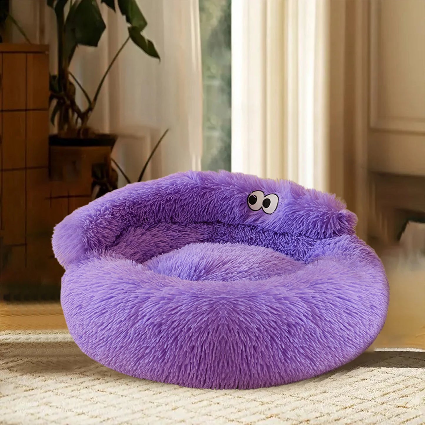 Adorable Plaid Cat Bed, Soft Portable Sleeping Bed for Small and Medium Sized Pets, Machine Washable Warm Pet Nest for Indoor Comfort