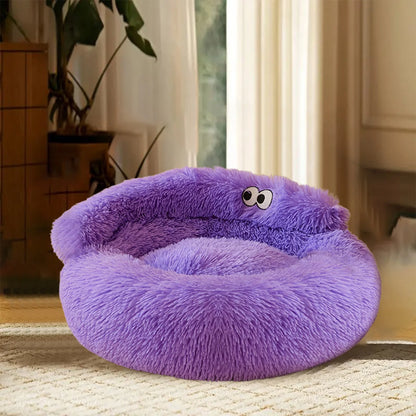 Adorable Plaid Cat Bed, Soft Portable Sleeping Bed for Small and Medium Sized Pets, Machine Washable Warm Pet Nest for Indoor Comfort