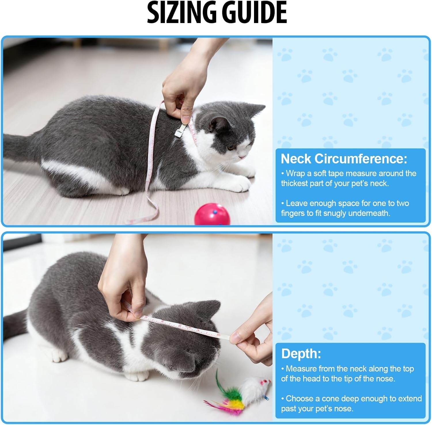 Adjustable Recovery Pet Cone E-Collar for Cats Kittens Rabbits, Plastic Elizabeth Protective Collar Wound Healing Practical Neck Cover, Neck Girth 6.1 In