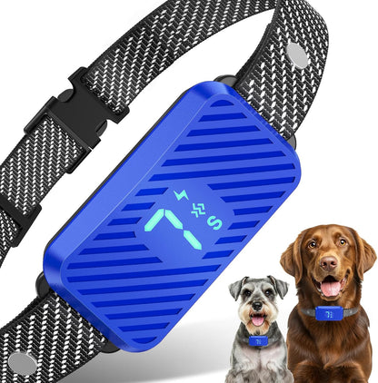 Dog Bark Collar for Large Medium Small Dogs, Effective No-Bark Collar, Smart Barking Collar, Rechargeable Bark Collar with 7-Level Sensitivity, 3 B & V Modes, Waterproof, Neon Orange