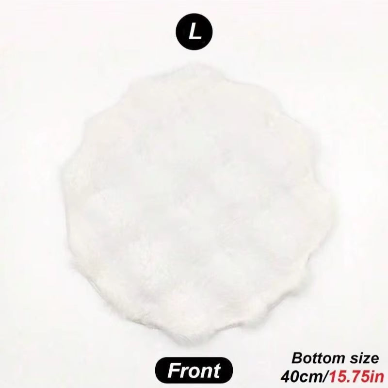Winter Plush Cat Bed Mat round Pet Bed for Cats Small Dogs Fleece Pet Sleeping Mat Kitten Puppy Nest Pet Cushion Cat Accessories