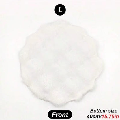 Winter Plush Cat Bed Mat round Pet Bed for Cats Small Dogs Fleece Pet Sleeping Mat Kitten Puppy Nest Pet Cushion Cat Accessories