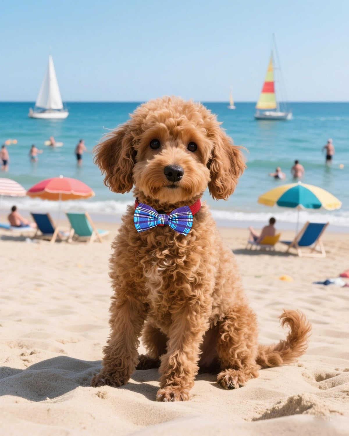 10 Pack Plaid Small Dog Bow Ties Sliding Collar Attachments Puppy Cats Classic Bowties for Medium Dogs Rainbow Bowknots Christmas Party Holiday Pet Grooming Accessories(Small)