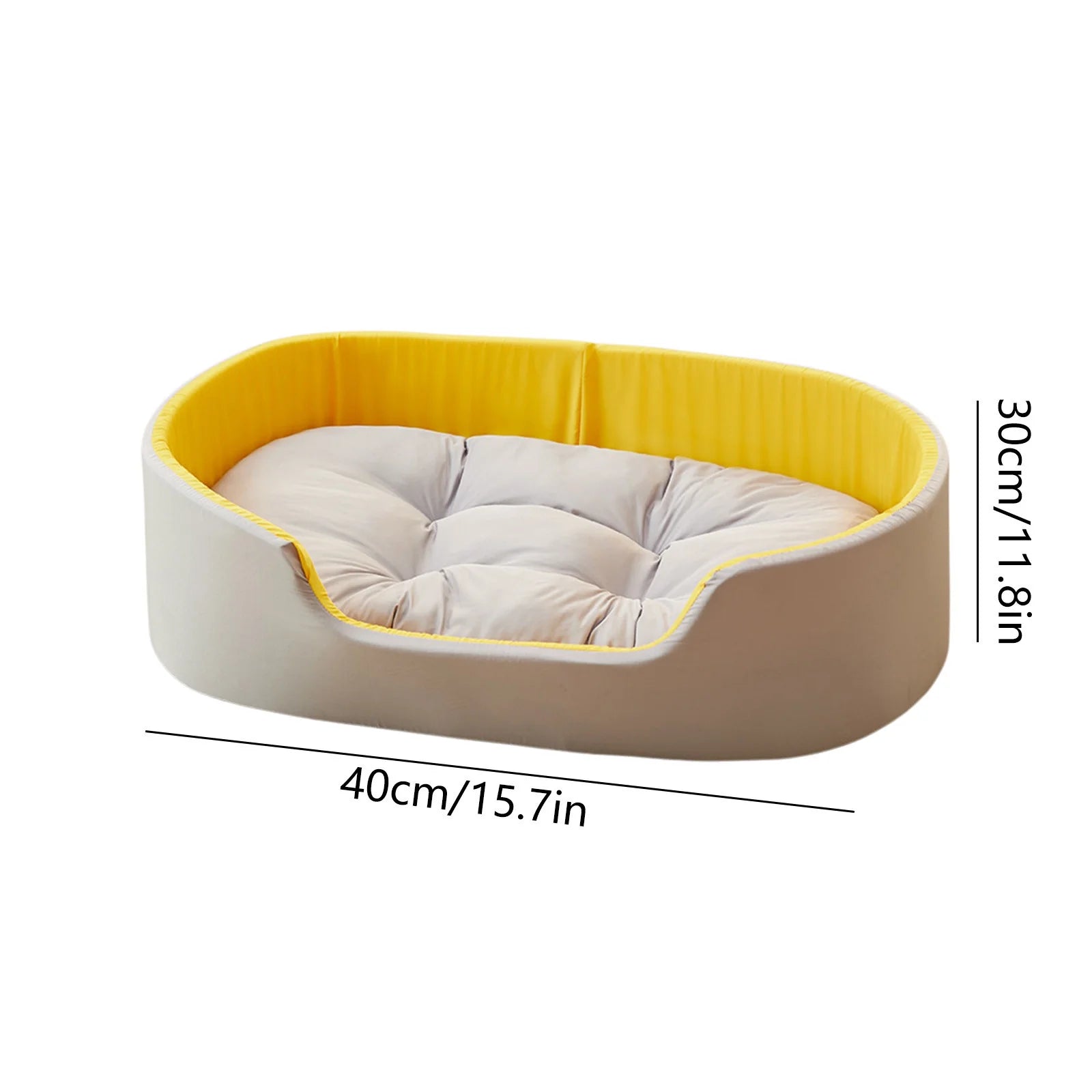 Pet Summer Chair Bed, Household Dog Bed, Cool Pet Bed Nests with Cotton Mat, Washable and Comforts Dog Bed, Calming Pet Mat with Non-Slip Bottom, Large Oval Shape Soft Pet Kennel