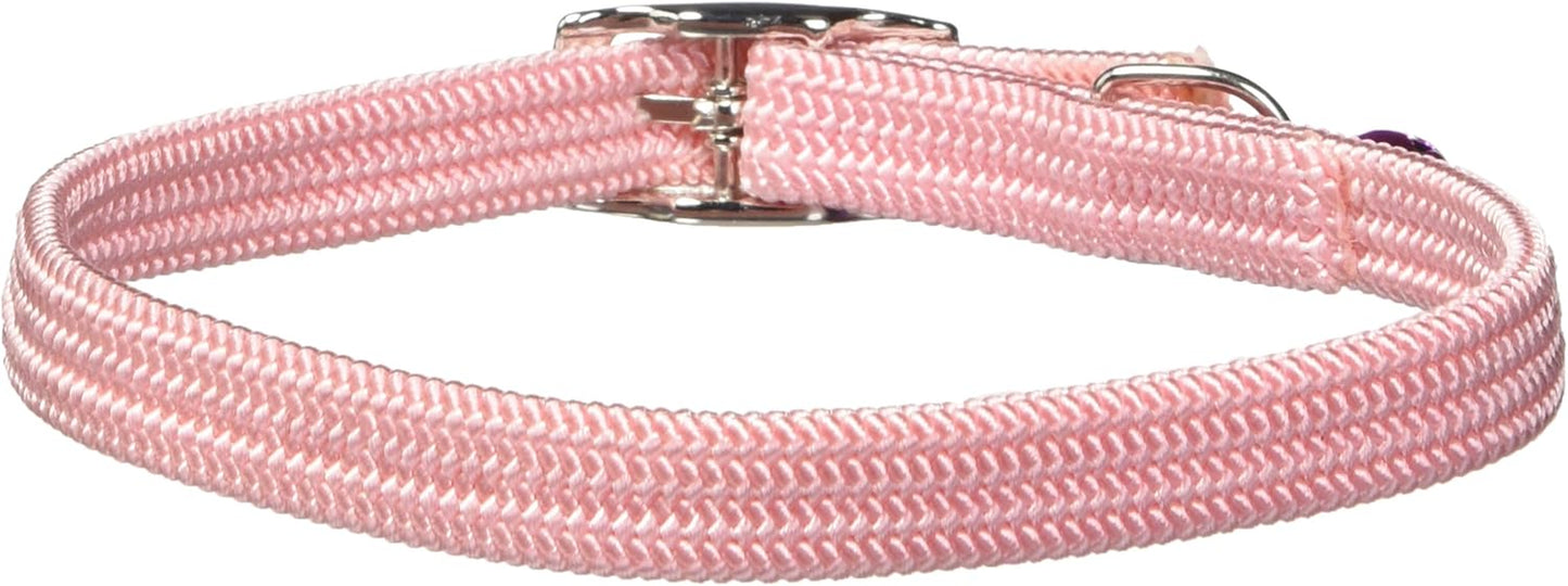Kool Kat Elastic Cat Safety Collar with Bell, Green, 10"