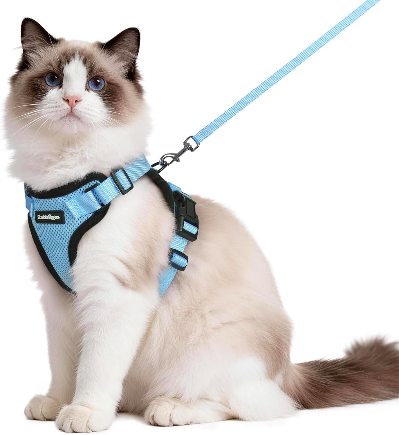 Cat Harness and Leash for Walking, Escape Proof Soft Adjustable Vest Harnesses for Cats, Easy Control Breathable Reflective Strips Jacket, Black, XS