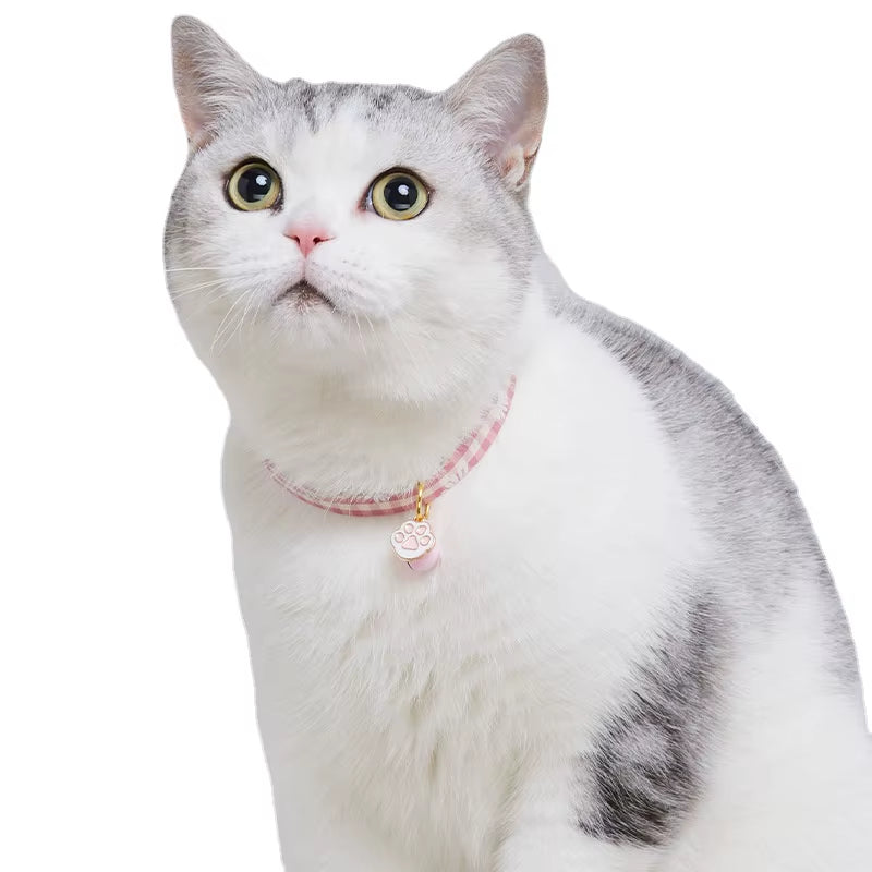 Collar Candy Avocado Pendant Cat Plaid Cat Collars Bell Cartoon Necklace Adjustable Collar for Cat Small Dog Pet Cat Accessories