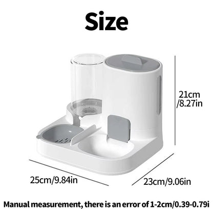 Feeder - Dual-Purpose Drinking and Feeding Unit - Convenient, Simple, Large Capacity -Suitable for Small and Medium Dogs and Cat