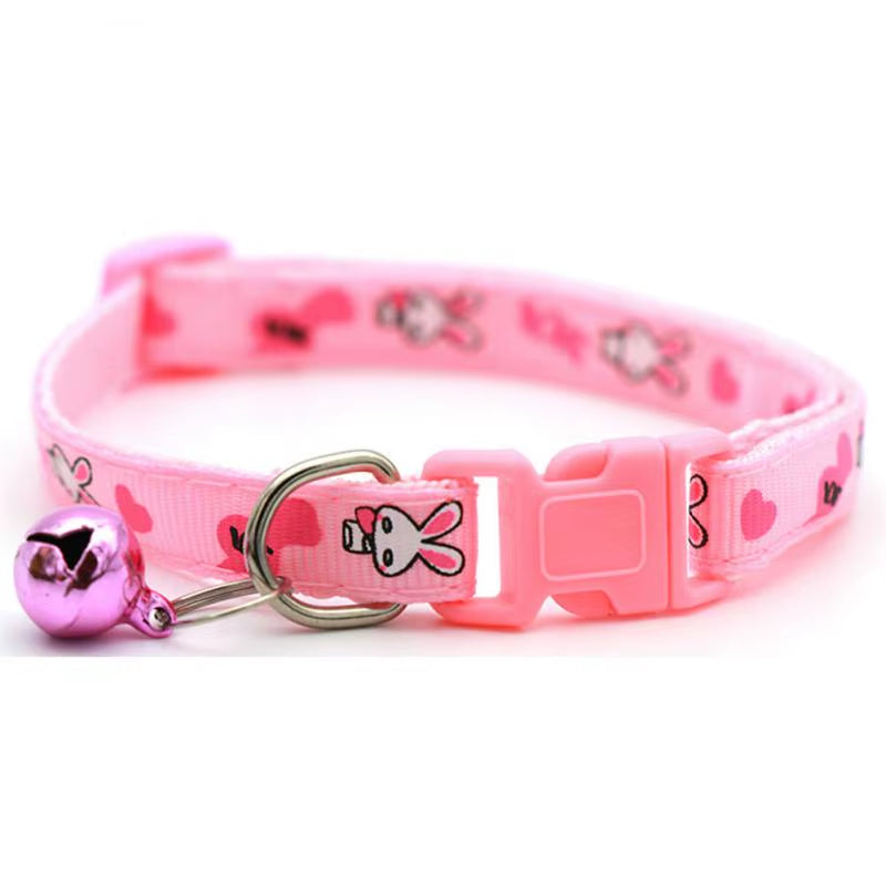 Pet Cat Dog Collar Easter Bunny Rabbit Cat Collar Buckle Necklace with Bell Collar for Cat Dog Pet Supplies Cat Accessories