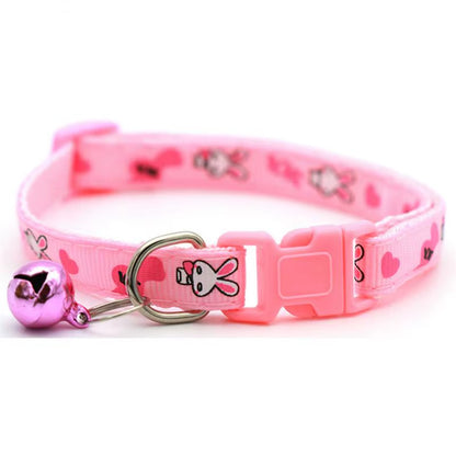 Pet Cat Dog Collar Easter Bunny Rabbit Cat Collar Buckle Necklace with Bell Collar for Cat Dog Pet Supplies Cat Accessories