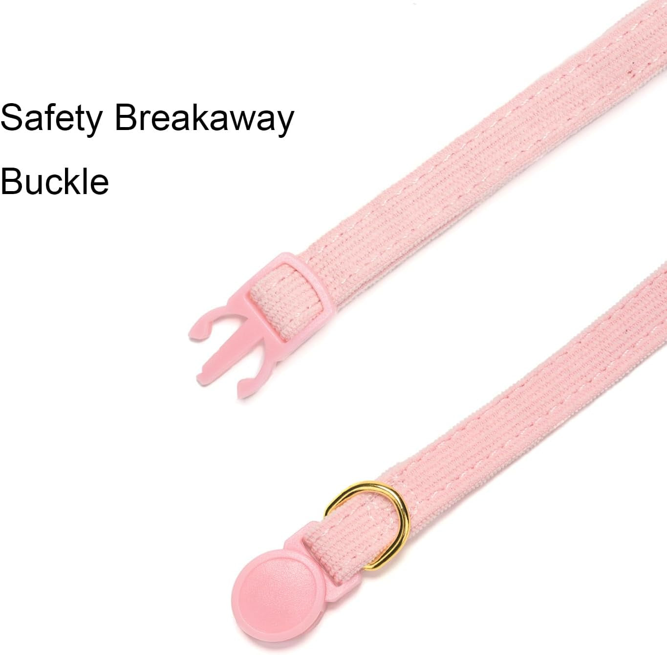 Cotton Breakaway Cat Collar with Bow Tie and Bell, Adjustable Cute Soft Corduroy Kitten Collars for Girl Cats
