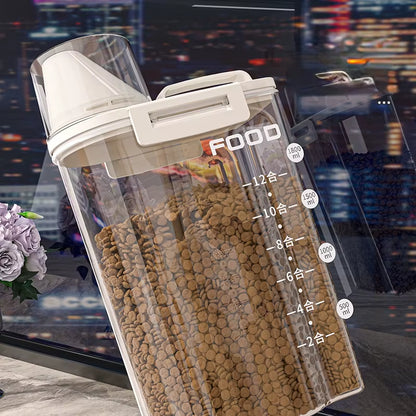 Sealed Cat Food Storage Bucket Vacuum Preservation Tank for Dog Food Moisture-Proof and Dehumidifying Pet Dog Snack Storage Box