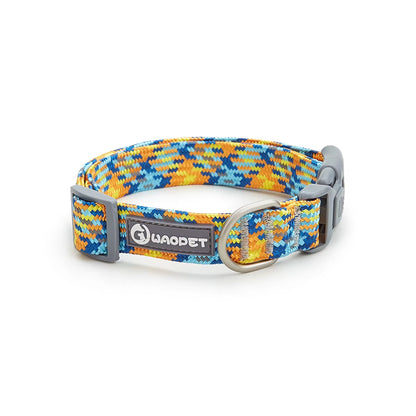 Nylon Dog Collar Adjustable Reflective Pet Collars with Metal Buckle and Quick Release Buckle Large and Medium Dog Pet Collars