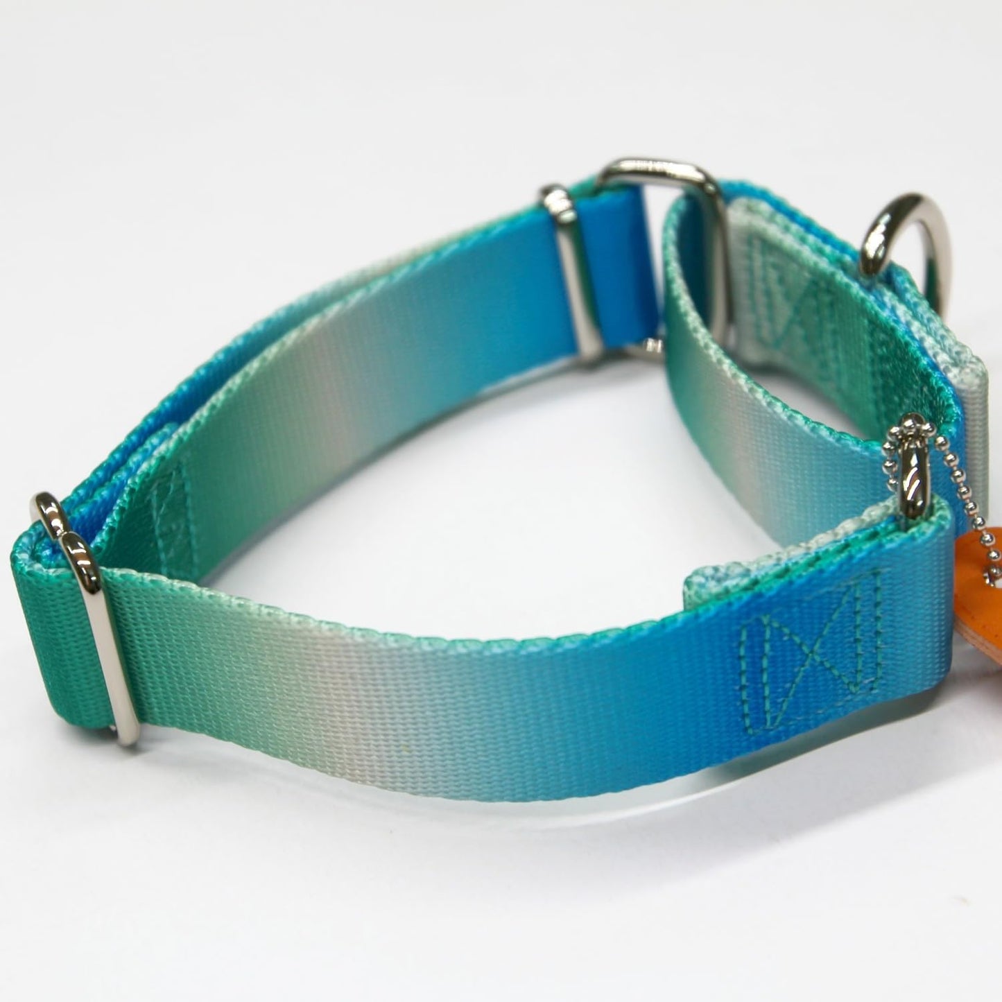 Martingale Dog Collar Colorful Gradient Fashionable - Anti-Escape Soft Durable Pets Collar for Walking Training Outdoor Daily Use -Medium,Turquoise Gradient