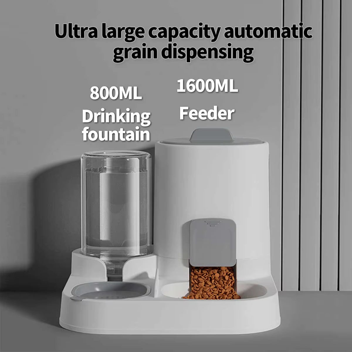 Feeder - Dual-Purpose Drinking and Feeding Unit - Convenient, Simple, Large Capacity -Suitable for Small and Medium Dogs and Cat