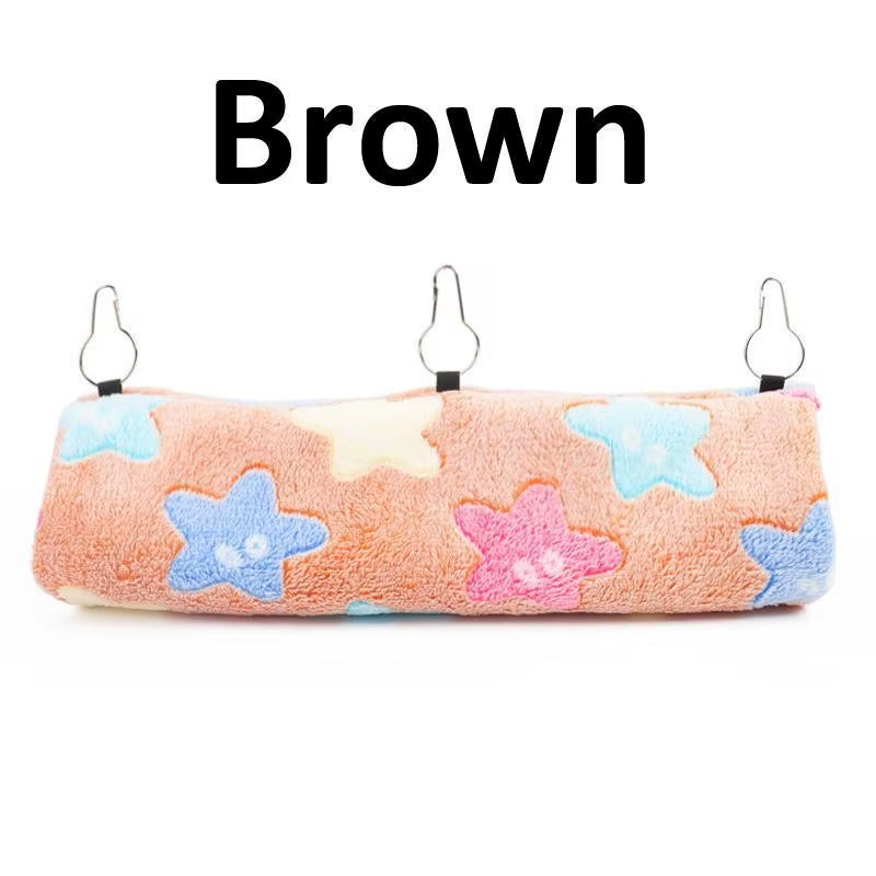 Small Animal Guinea Pig Rat Hammock Hanging Tunnel and Soft Bed Mat for Squirrel Hamster Hideout Cage Accessories