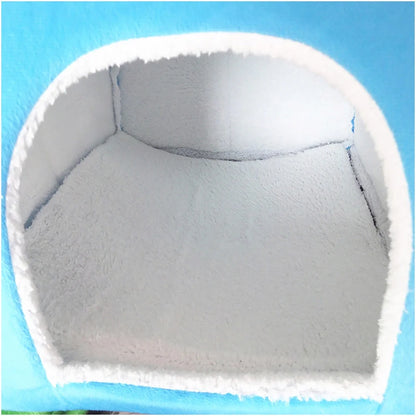 Cute Strawberry Cat House Indoors Winter Warm Pet Dog Bed Foldable Fleece Warm Yurt