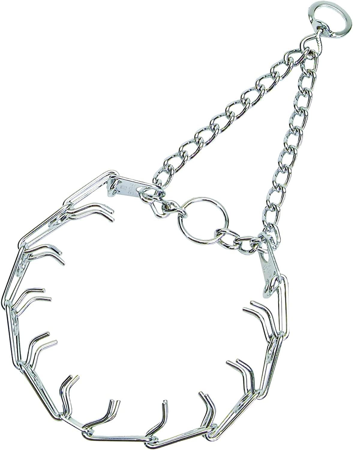 Prong Dog Training Collar, 22In X 3.0Mm (Neck Size up to 18In) Medium, Ultra-Plus Chrome Plated Steel Pet Pinch anti Pull Collar for Dogs Made in Germany