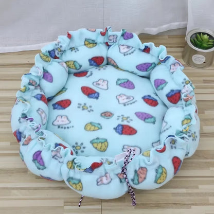 Drawstring Creative Soft Warm Nest Dual-Use Adjustable Pet Bed Nest Bed Pet Cushion for Cats Puppies Pet Supplies