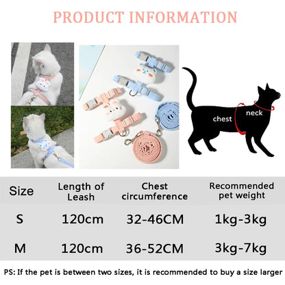 Adjustable Dog Harness for Small Dog Leash Breashable Small Cat Harness and Leash Sets Pet Harness Out Walking Dog Accessories
