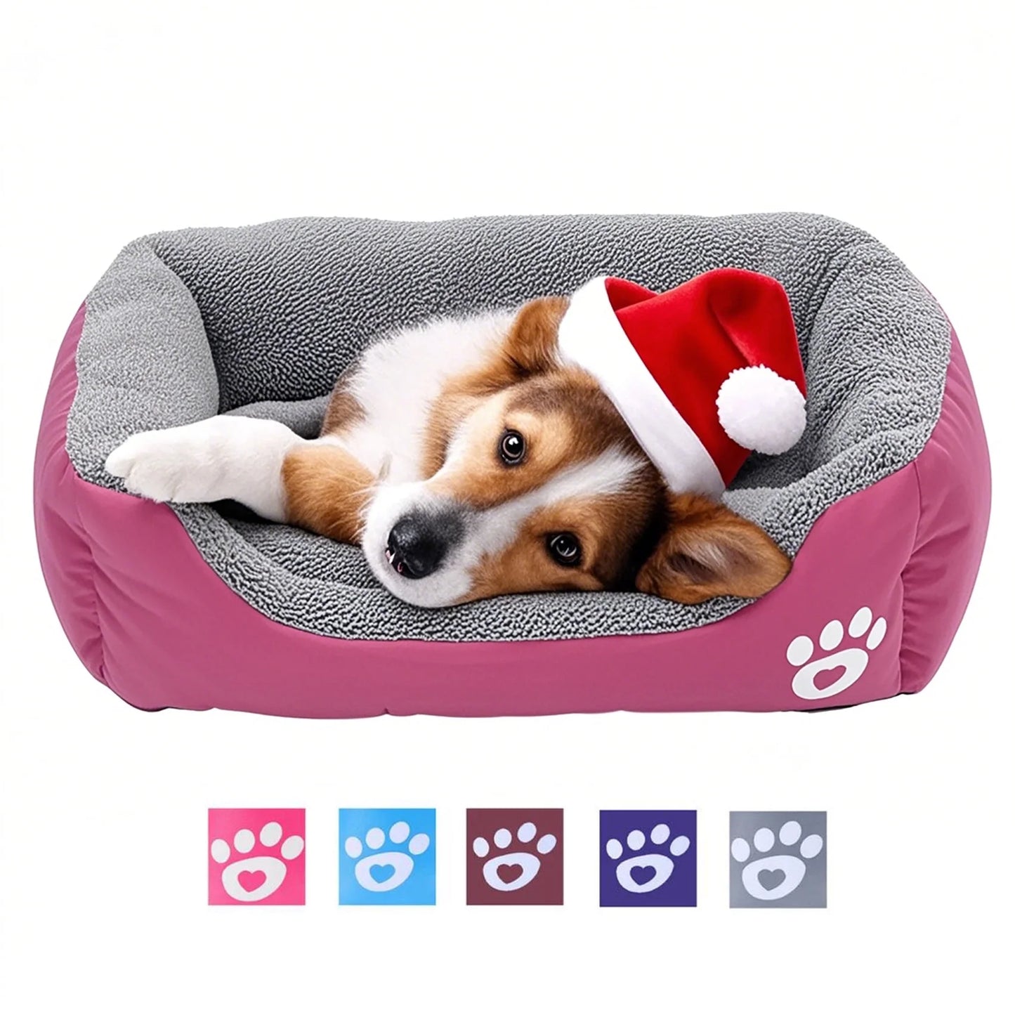 Dog Bed Washable Pet Cat Beds for Small Puppy Medium Dogs Cats, Hotpink
