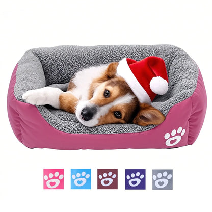 Dog Bed Washable Pet Cat Beds for Small Puppy Medium Dogs Cats, Hotpink