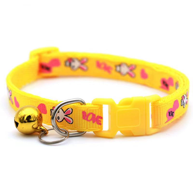 Pet Cat Dog Collar Easter Bunny Rabbit Cat Collar Buckle Necklace with Bell Collar for Cat Dog Pet Supplies Cat Accessories