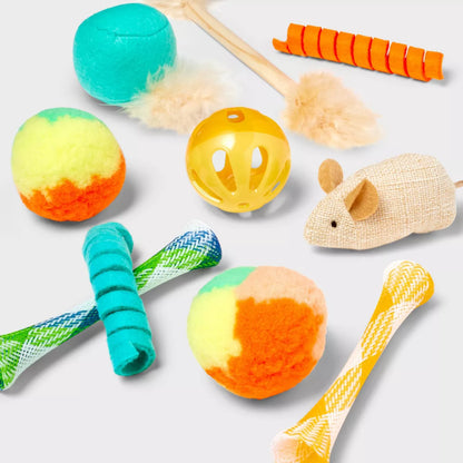 Multi Cat Toy Set - 10Pk - Boots & Barkley™