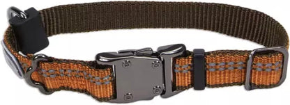 Pet K9 Explorer Reflective Adjustable Dog Collar - Comfortable Collar for the Outdoors - Durable, Lightweight Accessory with Side-Release Buckle - Berry, 5/8" X 8-12"
