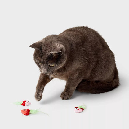 Strawberries Cat Toy - Boots & Barkley™ 3Ct