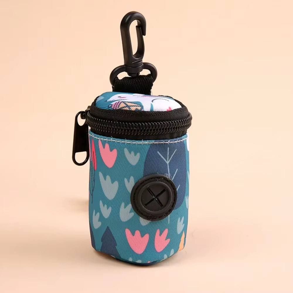 Hangable Dog Poop Bag Dispenser Zipper Dogs Walking Accessory Waste Bag Holder Portable Cute Garbage Bags Organizer Pet Supplies