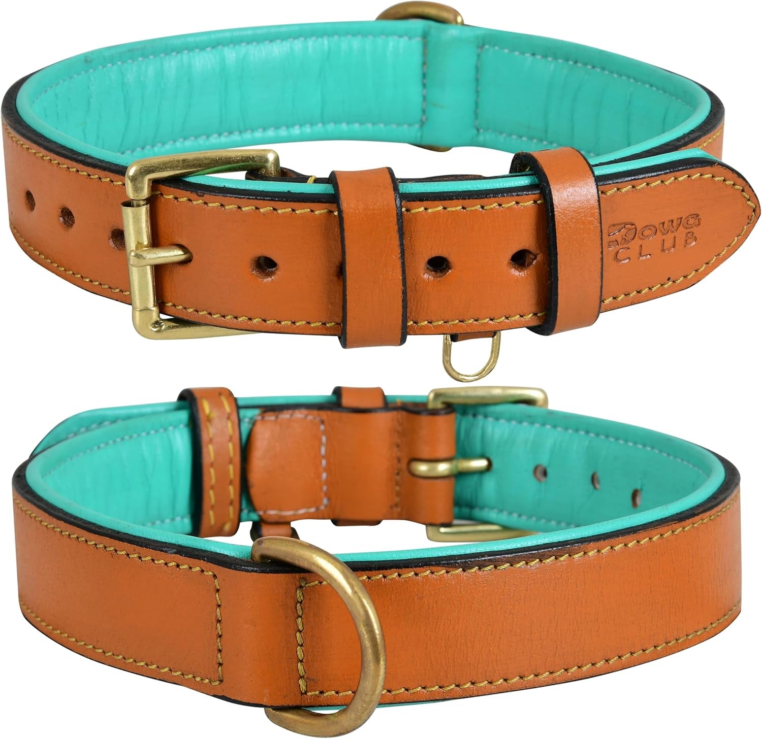 Genuine Leather Dog Collar | Full Grain, Heavy Duty, Comfortable, Padded, Strong | Best for Pups, Small, Medium, Large & XL Breeds (Small (Fit Neck Size 11.5"-14.5"), Dark Pink)
