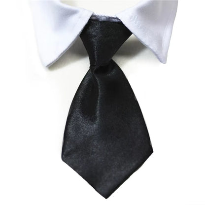 Pet Dog Cat Formal Necktie Tuxedo Bow Tie Black and Red Collar for Dog Cat Pet Accessories Suit for Small Medium Dogs and Cats