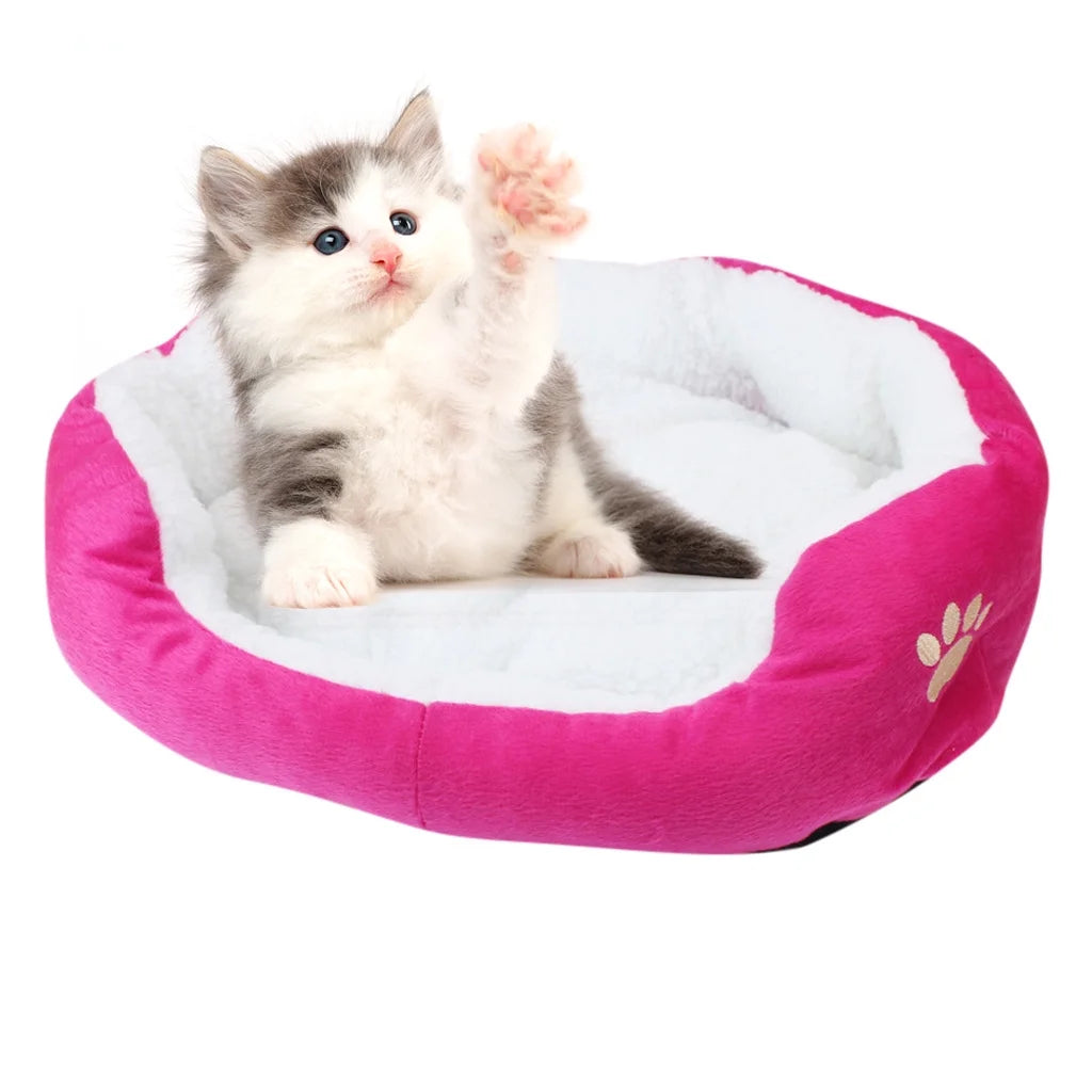 Pet Bed, Self-Warming Indoor Puppy Cushion Doghouse Soft Fleece Pet Dog Cat Bed Indoor Pillow Cuddler for Small Dogs and Cats (19.68*15.75In)