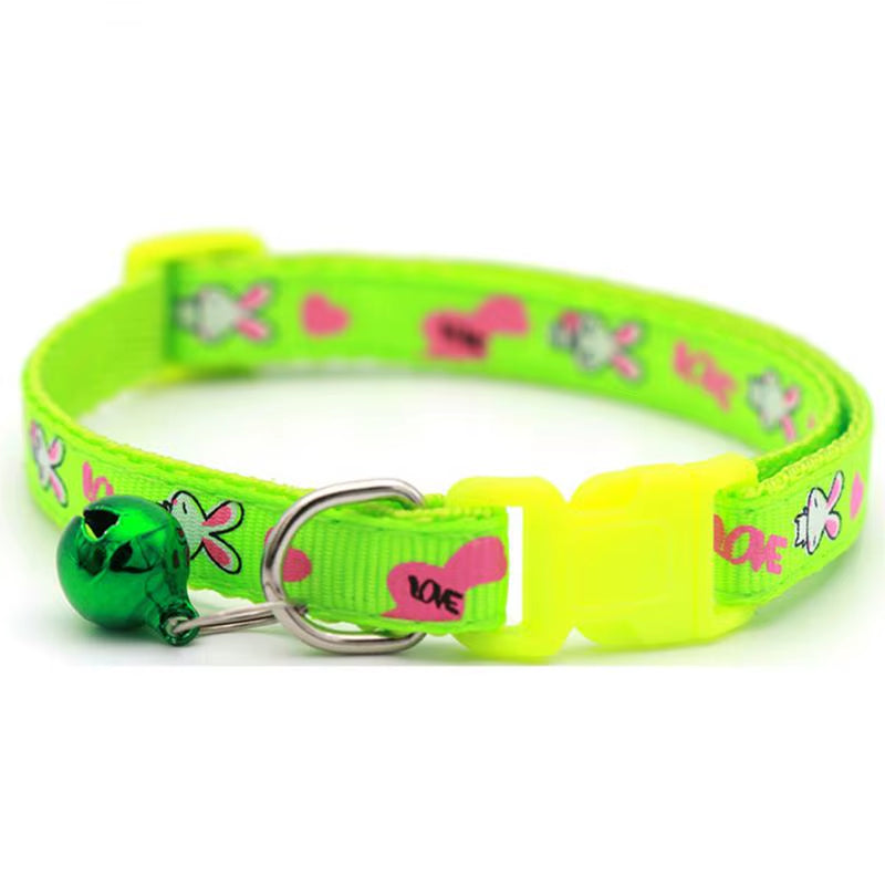 Pet Cat Dog Collar Easter Bunny Rabbit Cat Collar Buckle Necklace with Bell Collar for Cat Dog Pet Supplies Cat Accessories